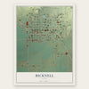Bicknell, Utah map print, the full design