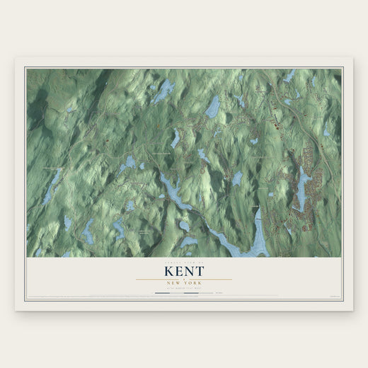 Kent, New York map print, the full design