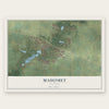 Mahomet, Illinois map print, the full design