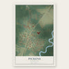 Pickens, Mississippi map print, the full design