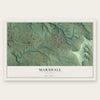 Marshall, Arkansas map print, the full design