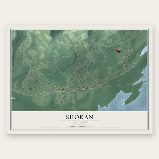 Shokan, New York map print, the full design