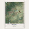 Quitman, Texas map print, the full design