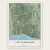 East Patchogue, New York map print, the full design