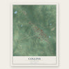 Collins, Mississippi map print, the full design