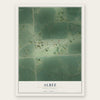 Albee, South Dakota map print, the full design