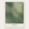 Corning, Missouri map print, the full design