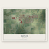 Monee, Illinois map print, the full design