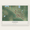 Fosston, Minnesota map print, the full design