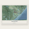 Freeport, Texas map print, the full design