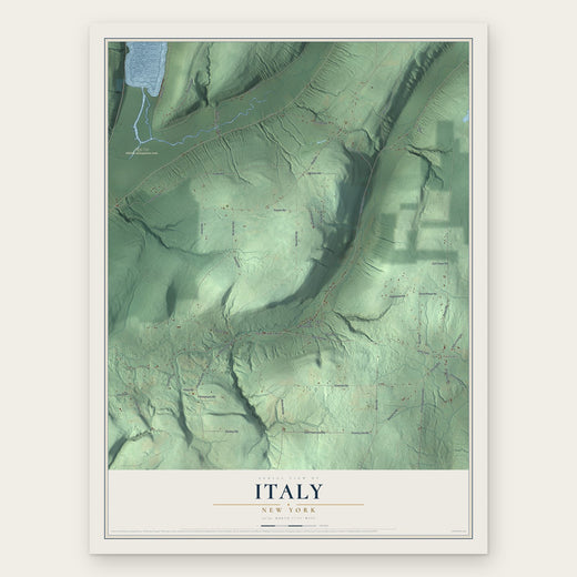 Italy, New York map print, the full design