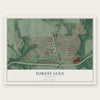 Forest Glen, Maryland map print, the full design
