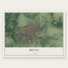 Bryan, Ohio map print, the full design