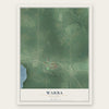 Warba, Minnesota map print, the full design