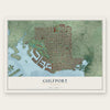 Gulfport, Florida map print, the full design