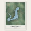 Lake Isabella, Michigan map print, the full design