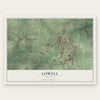 Lowell, Arkansas map print, the full design
