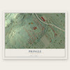 Pringle, Pennsylvania map print, the full design