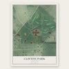 Clifton Park, Maryland map print, the full design