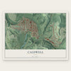 Caldwell, Ohio map print, the full design