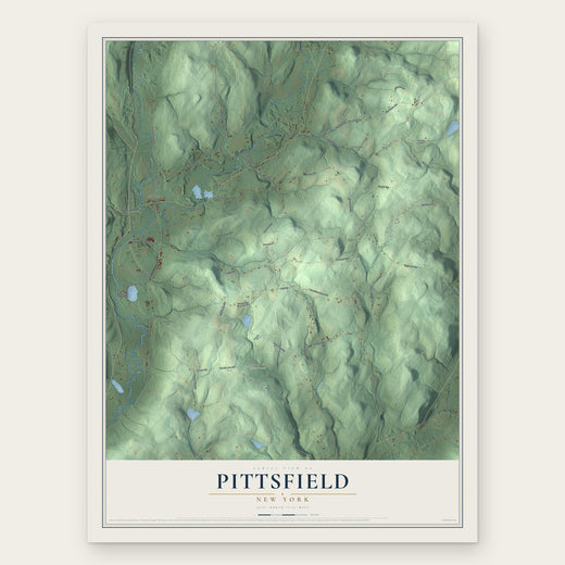 Pittsfield, New York map print, the full design
