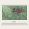 Wichita, Kansas map print, the full design