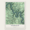 Scrubgrass, Pennsylvania map print, the full design