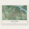 Kings Park, New York map print, the full design