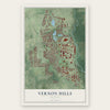 Vernon Hills, Illinois map print, the full design