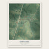 Kittrell, North Carolina map print, the full design
