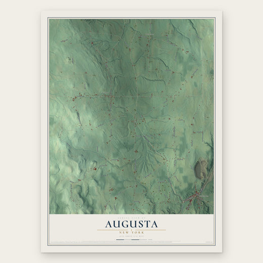 Augusta, New York map print, the full design