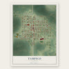 Tampico, Illinois map print, the full design