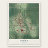 Oxford, Nebraska map print, the full design