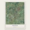 College, Pennsylvania map print, the full design