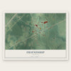 Friendship, Arkansas map print, the full design