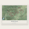 Maryville, Illinois map print, the full design
