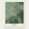 Foster, Nebraska map print, the full design