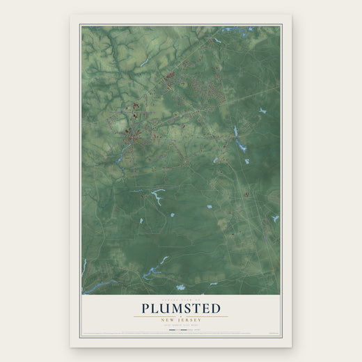 Plumsted, New Jersey map print, the full design