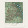 Brooklyn Park, Minnesota map print, the full design