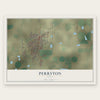Perryton, Texas map print, the full design