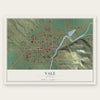 Vale, Oregon map print, the full design