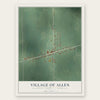 Allen, Michigan map print, the full design