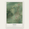 Xenia, Illinois map print, the full design