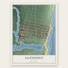 Allenhurst, New Jersey map print, the full design