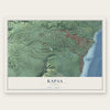 Kapaa, Hawaii map print, the full design