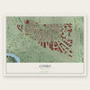 Como, Minnesota map print, the full design