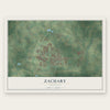 Zachary, Louisiana map print, the full design