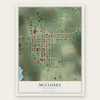 McClusky, North Dakota map print, the full design