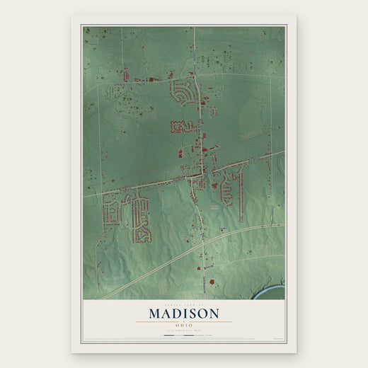 Madison, Ohio map print, the full design