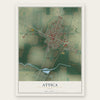 Attica, Ohio map print, the full design